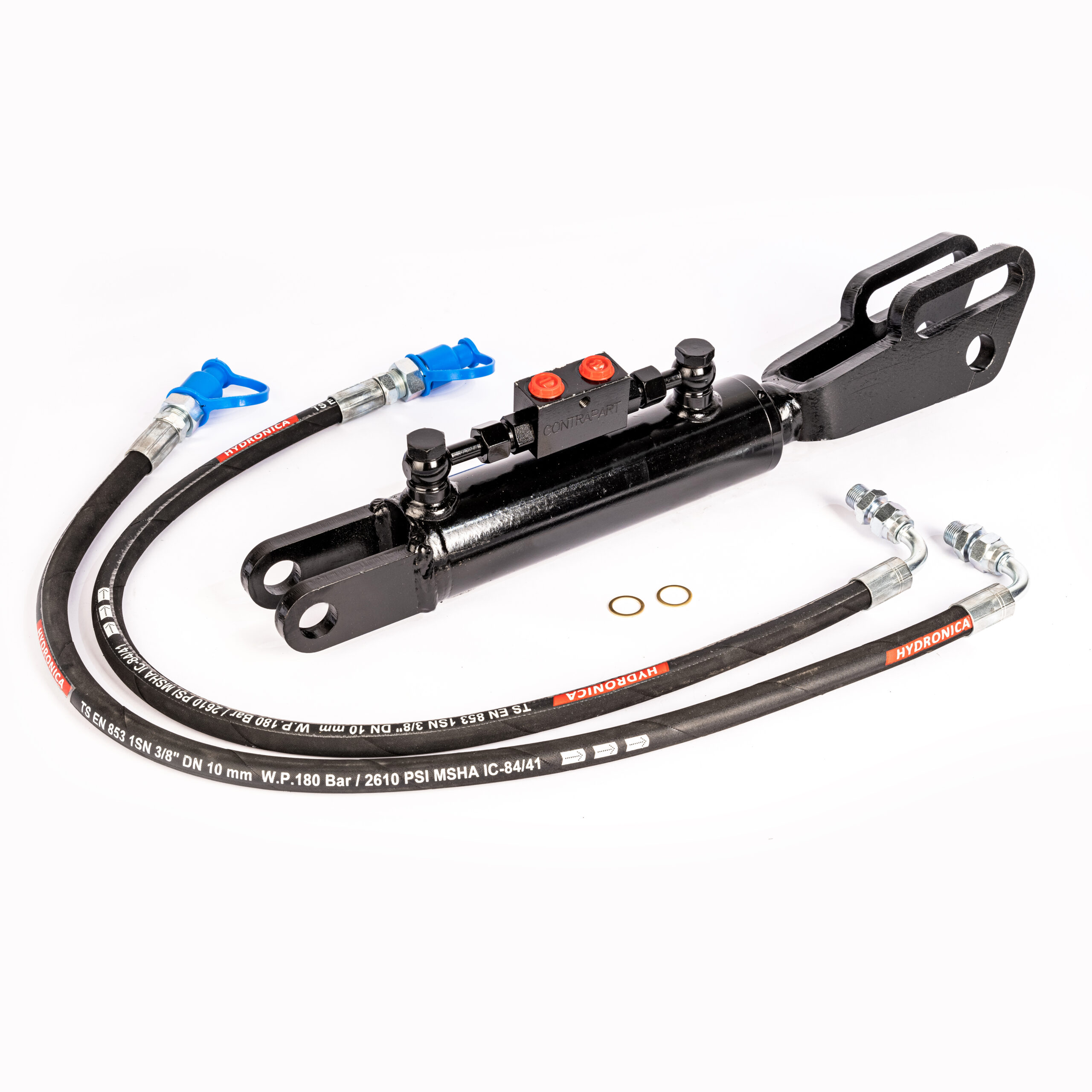 Hydraulic Side Link Cylinder with Fork Fits Several Tractors (Min-Max: 19-11/16″, 25-5/8″)