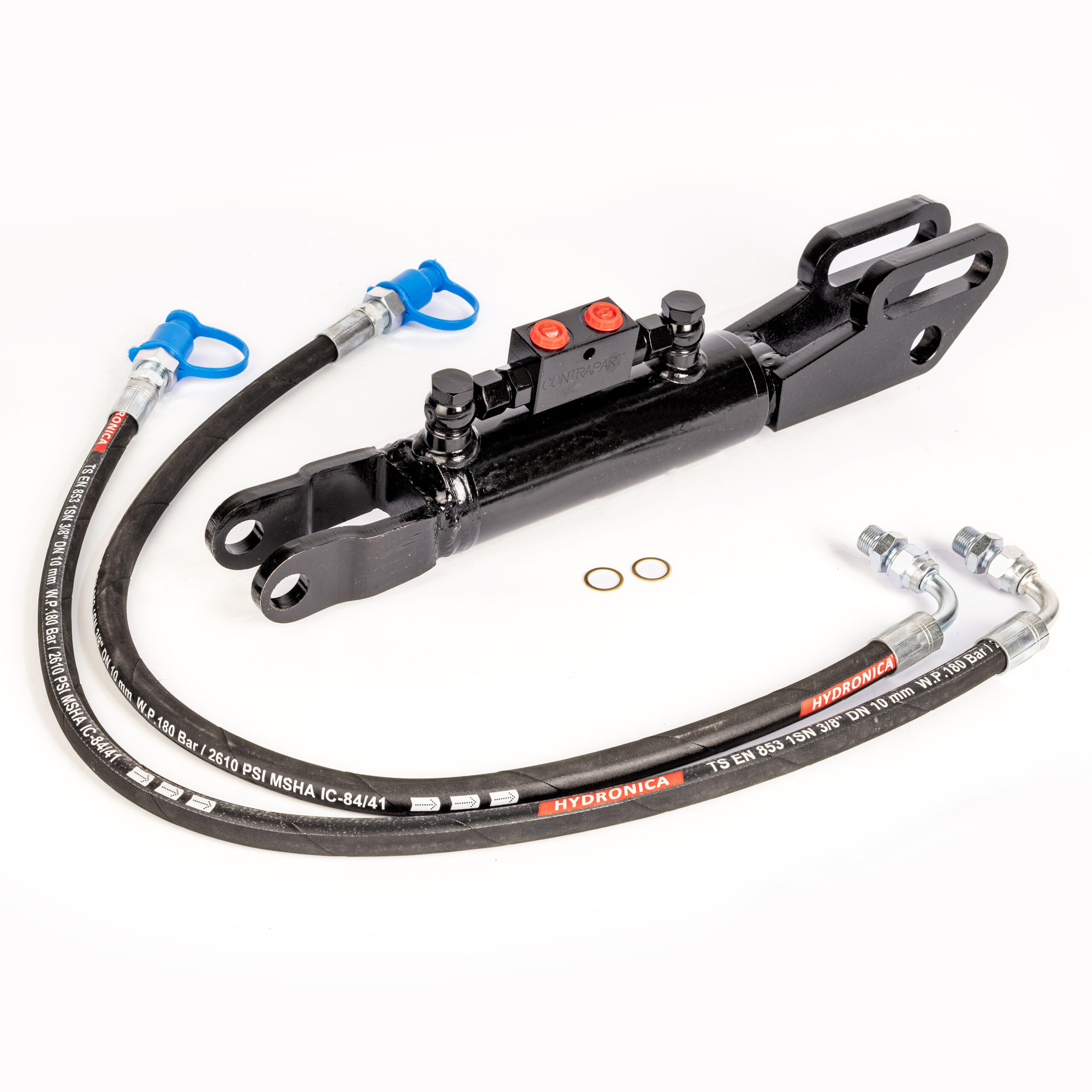 Hydraulic Side Link Cylinder with Fork Fits Several Tractors (Min-Max: 17-3/4″, 21-5/8″)